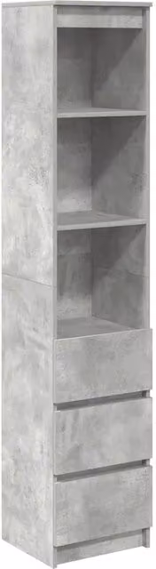 Credenza Buffet da pranzo Design In in Legno Multistrato Grigio, L 37,5 cm x P 35 cm x H 180 cm