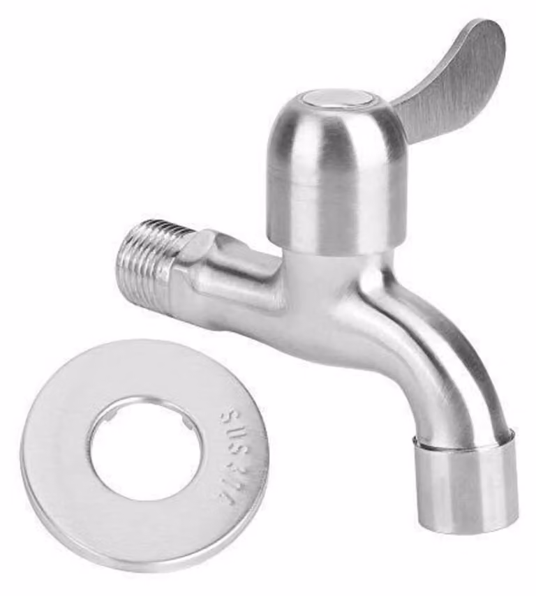 Supporto a parete per rubinetto, in acciaio inossidabile, per bagno, WC o lavabo