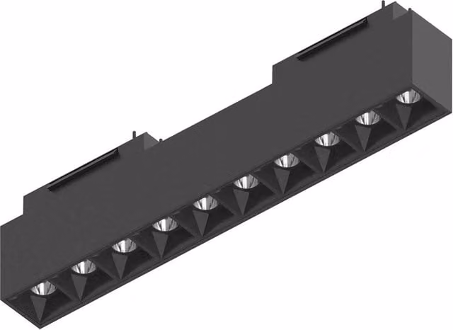 Sistema Binario Arca Accent IDEAL LUX in Alluminio Nero con LED da 15W e Luce Naturale 4000K