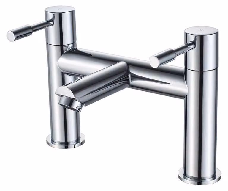 Miscelatore a cascata per lavabo, in ottone lucido, 1 pezzo