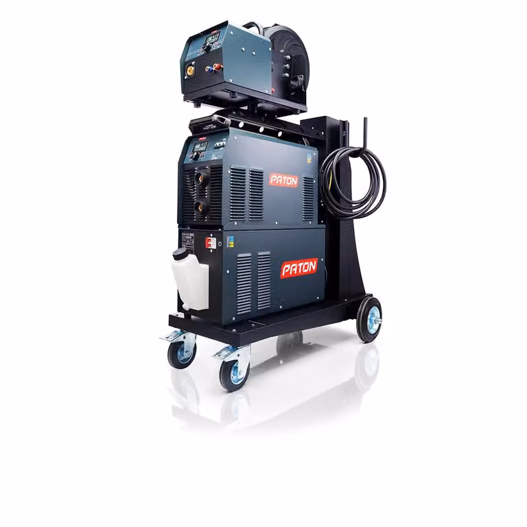 PATON ProMIG-500-15-4-400V WK Saldatrice MIG 3 in 1, 15-4 - kit industriale con trainafilo a 4 rulli, torcia MIG e inverter