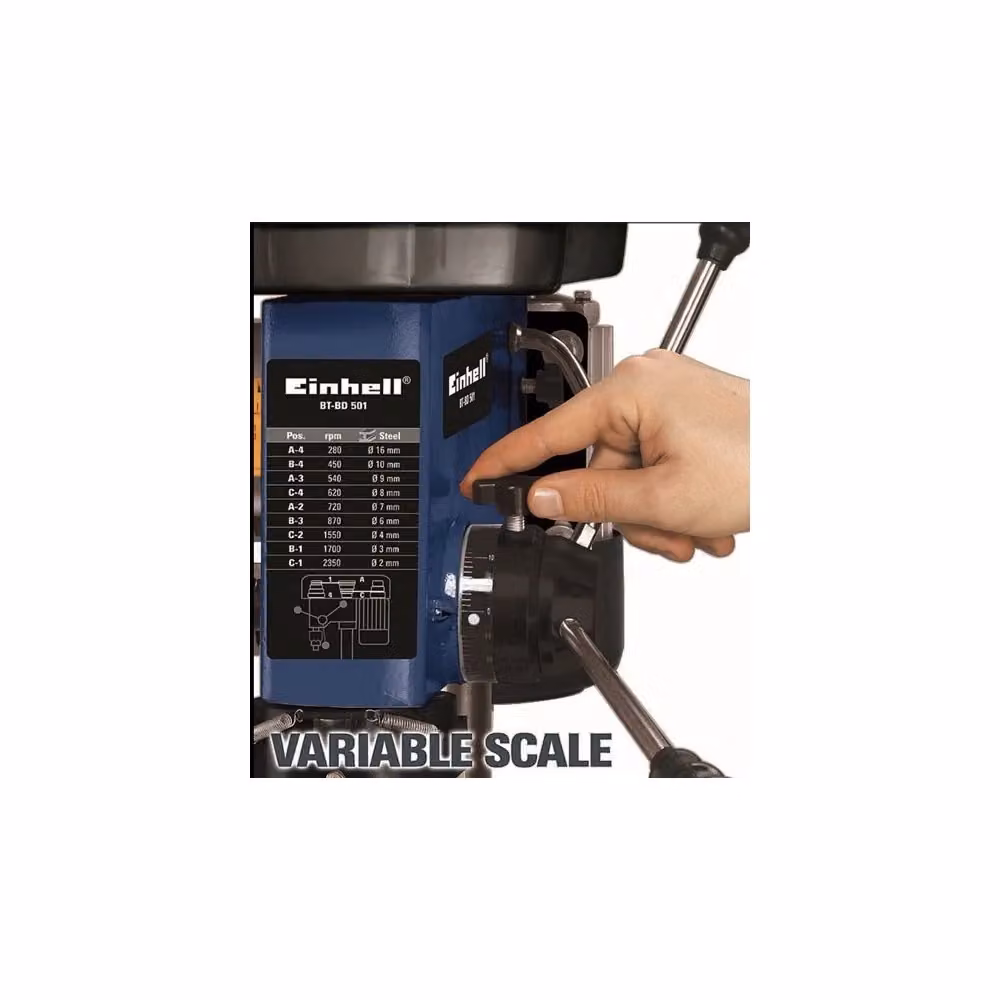 Trapano a colonna Einhell BT-BD 501 blu e trasparente con motore da 500W – 2