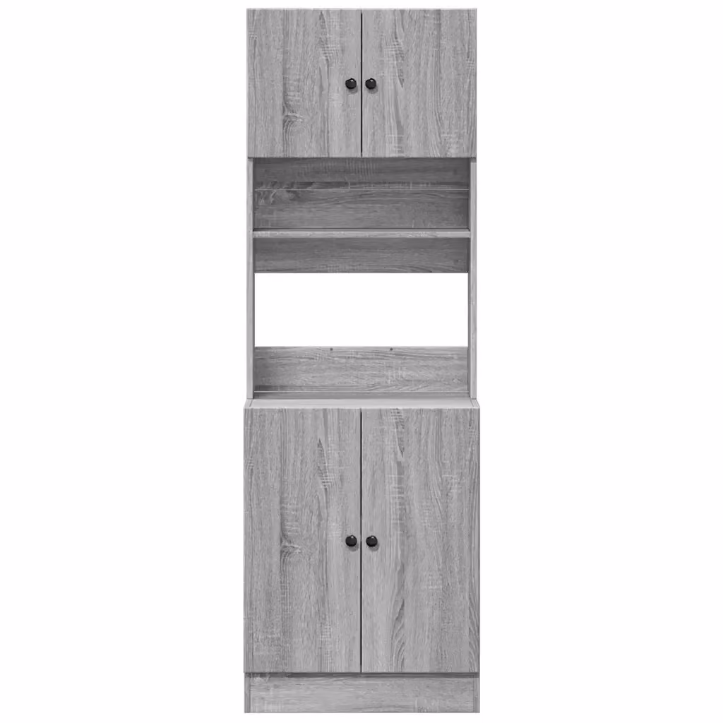 Mobile da cucina Sonoma grigio in legno composito stile moderno L 60 cm x P 50 cm x H 180 cm – 2