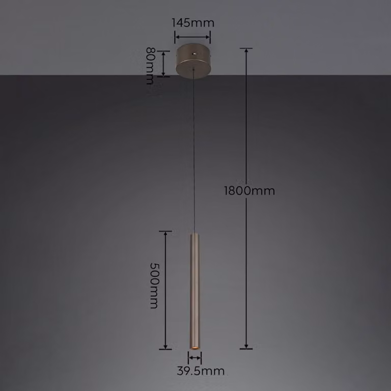 Trio Lighting Lampada a sospensione Arimato, Alluminio / Grigio / Zincato, Soggiorno / Sala da pranzo, Metallo, Moderno, Lampada a sospensione