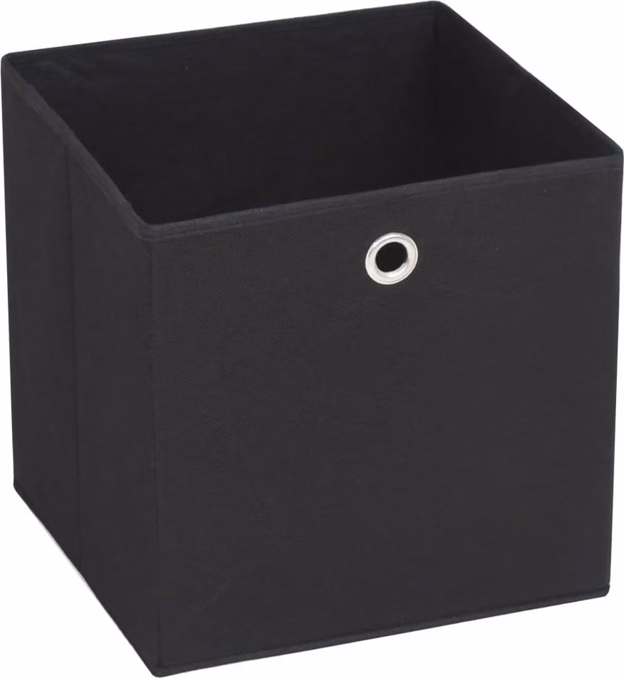 Contenitori 10 pz in Tessuto non Tessuto 32x32x32 cm Nero