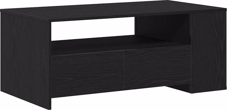 Tavolino da salotto con cassetto Rovere Nero 102 x 55 x 43,5 cm