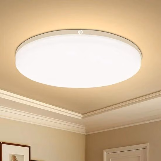 Plafoniere LED moderna per bagno in plastica bianca con luce bianca fredda