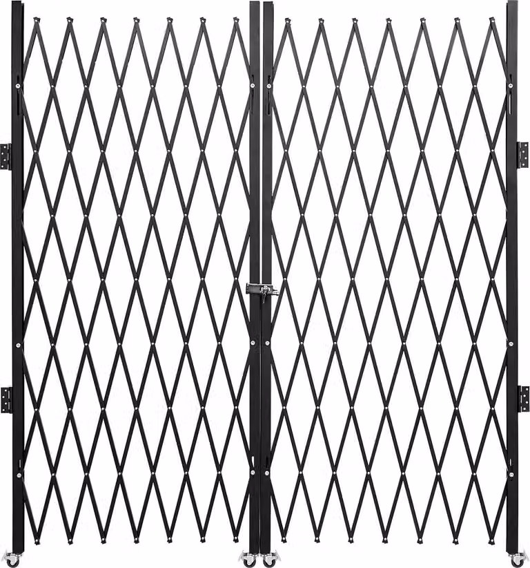 Cancello di sicurezza pieghevole doppio Cancello pieghevole 5' H x 10' W Cancello a forbice