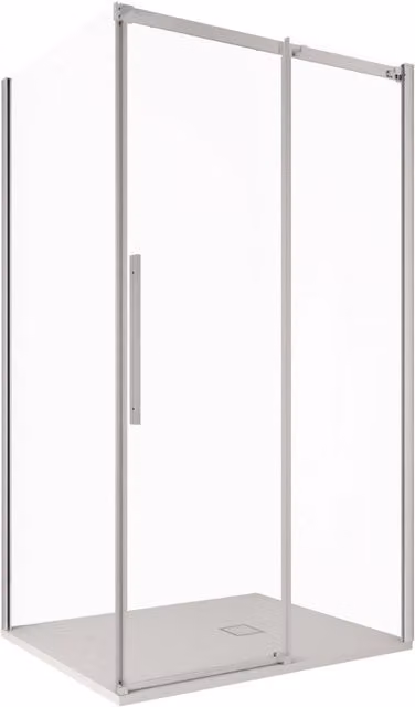 Box Doccia Angolare 80x150 cm 1 Anta Scorrevole in Cristallo Trasparente 8mm H200 Bonussi Eliane