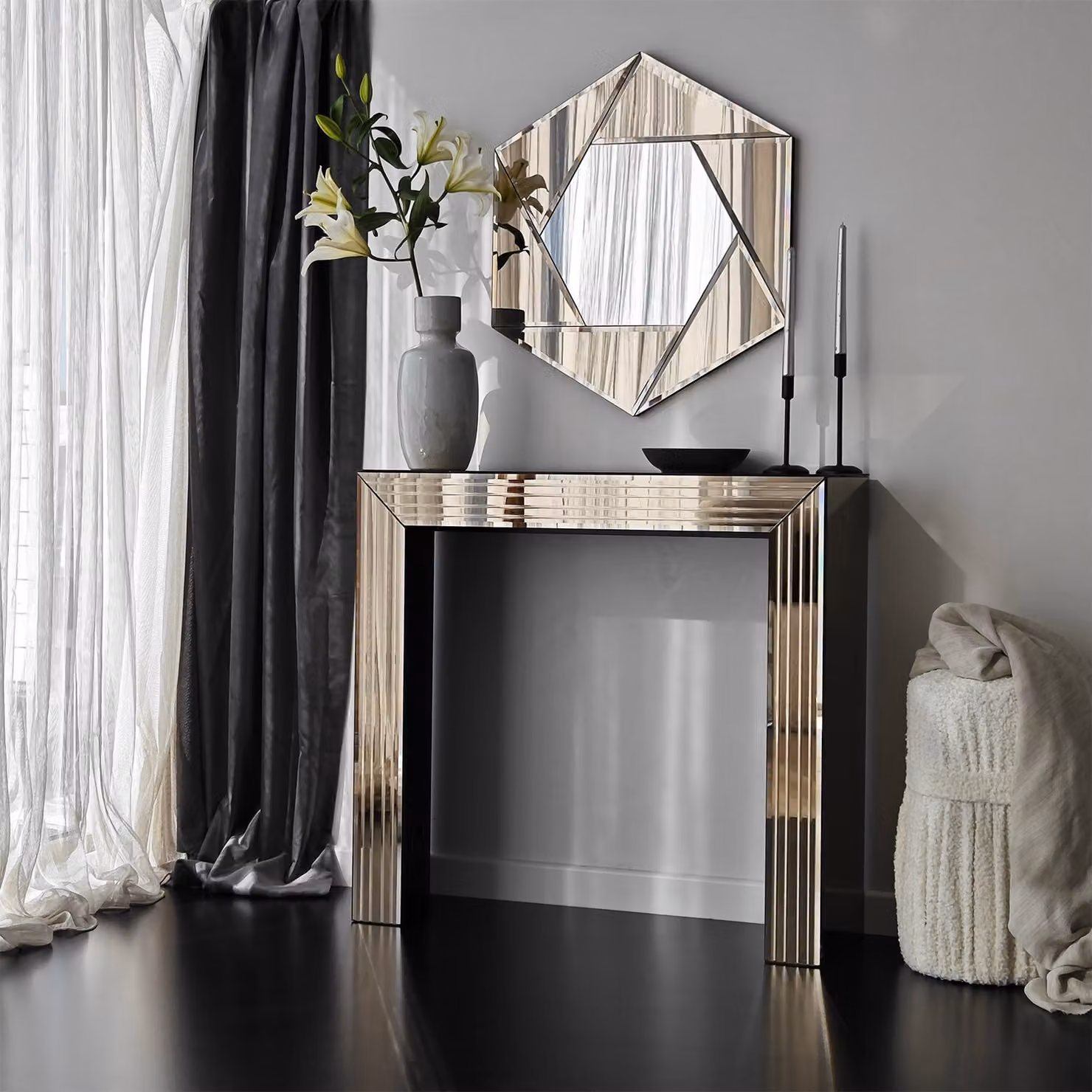 Skye Decor, Dresser 1B - Bronzo, Comò, 100% PANNELLI DI AGGREGATO MELAMMINICO, Bronzo, 91 x 30 x 85 cm