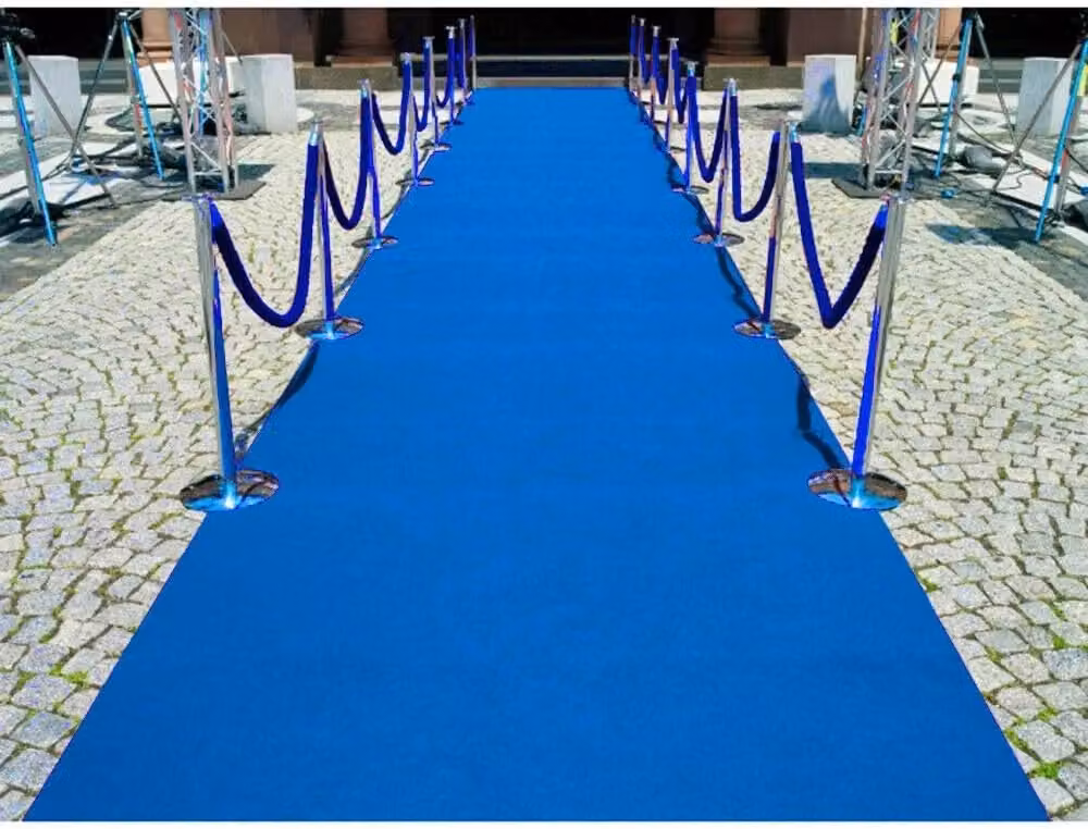 Passatoia in moquette blu EMMEVI antiscivolo in polipropilene L: 200 cm, P: 1400 cm – 2