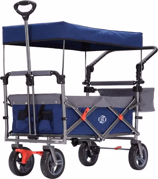 Carrello da viaggio pieghevole leggero con set di ruote intercambiabili e ruote girevoli - Carrello da spiaggia regolabile in più posizioni, adatto a qualsiasi ambiente