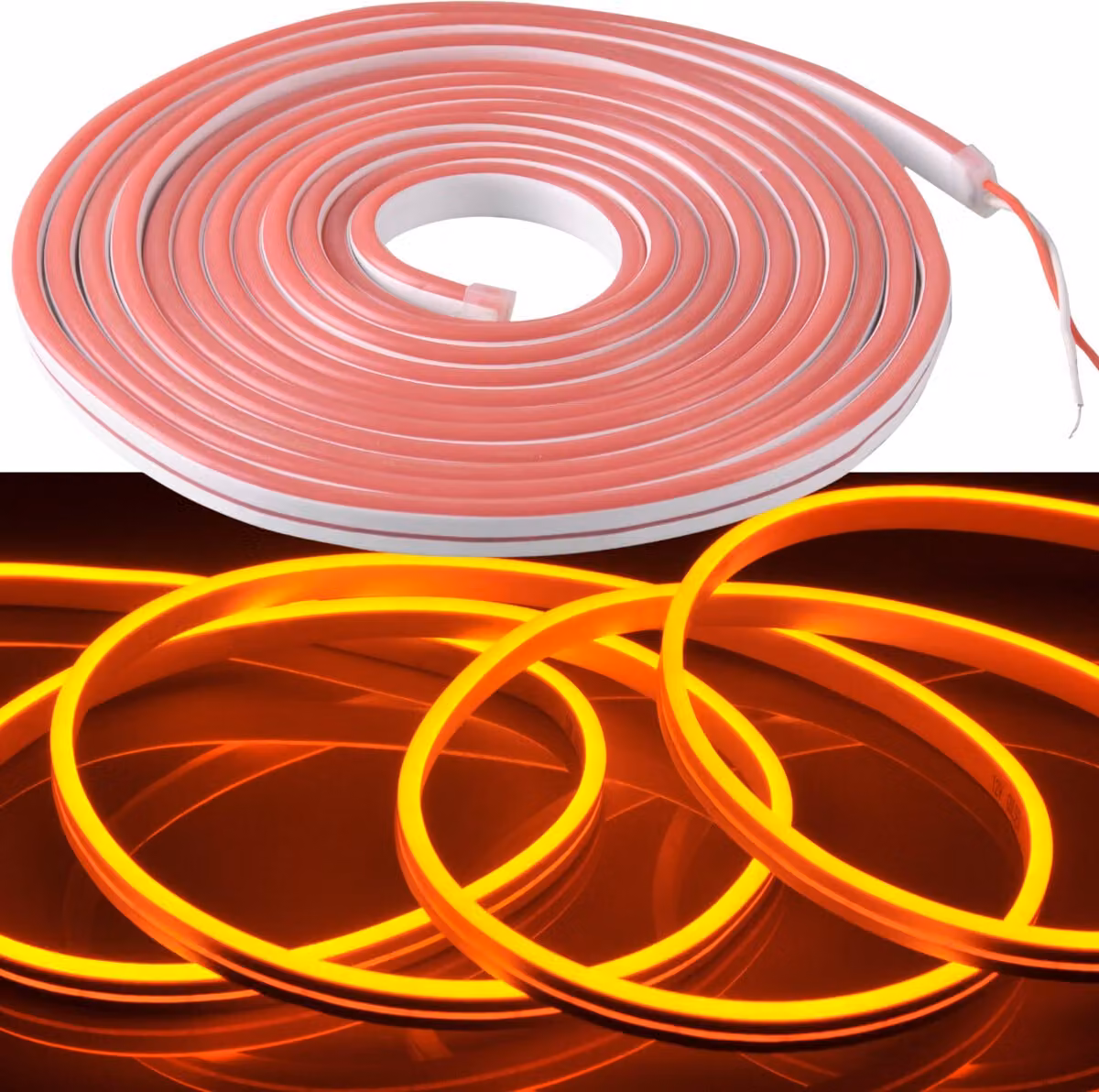Striscia LED NEON 24 V, 5 m, arancione, IP65 318046 Polux