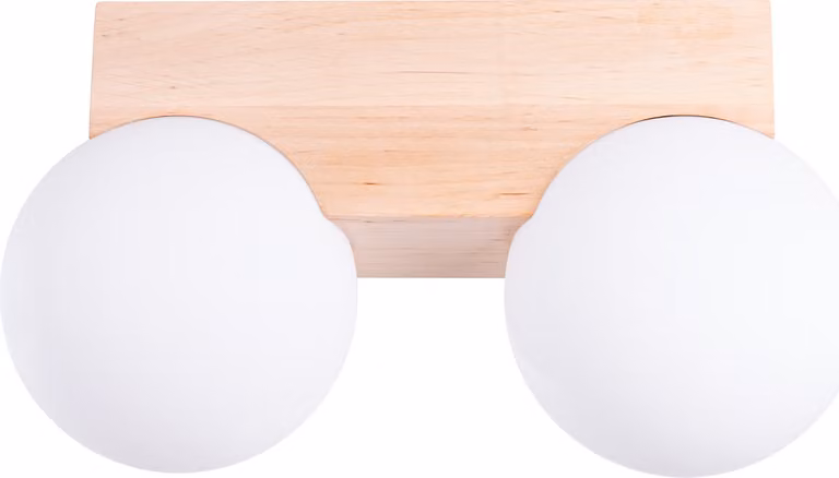 Lampada da soffitto BULBO 2 in legno naturale 2xG9 8W legno/vetro 16x12x29cm Sollux Lighting