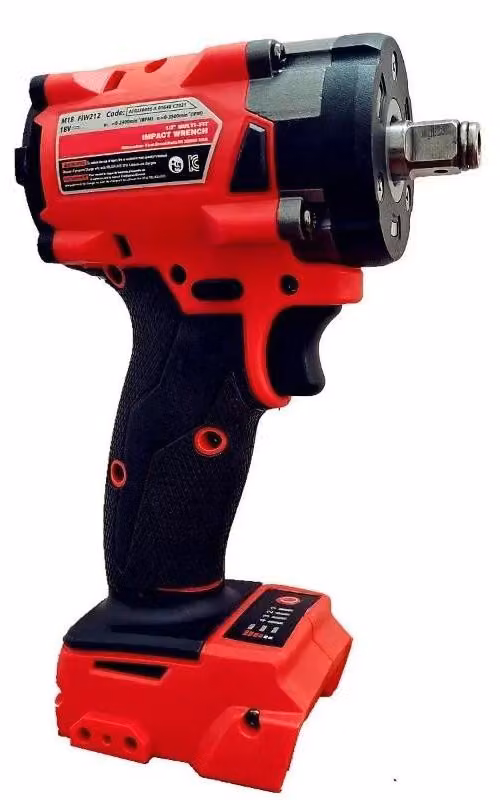 Avvitatore a impulsi 18V - Avvitatore a impulsi a batteria - Motore brushless da 500 Nm - Attacco quadrato da 1,27 cm (1/2") - 4 velocità - Set di adattatori esagonali - Senza batteria