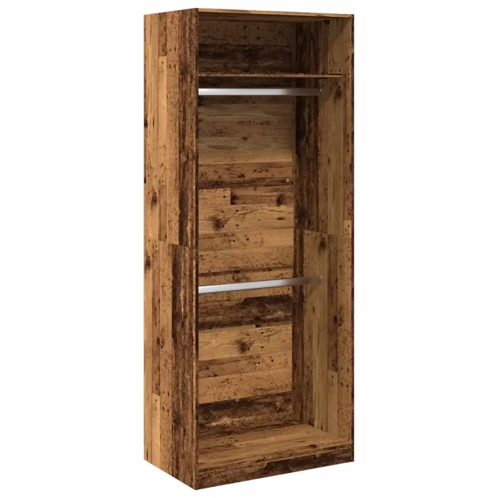 Armadio vidaXL in legno e MDF marrone con ante a battente per camera o ingresso L 80 x P 50 x H 200 cm – 2