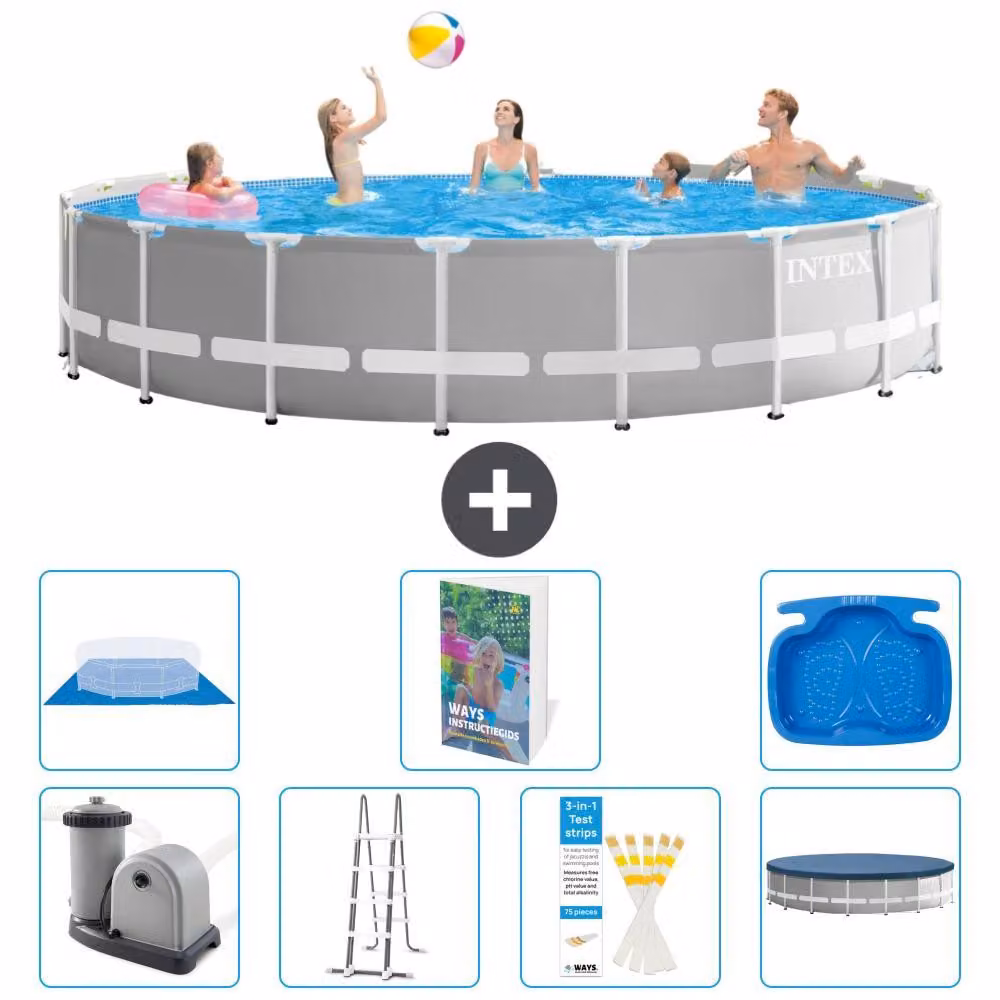 Struttura per piscina a forma di prisma - 549x122 cm - composta da 6 elementi - modello S662