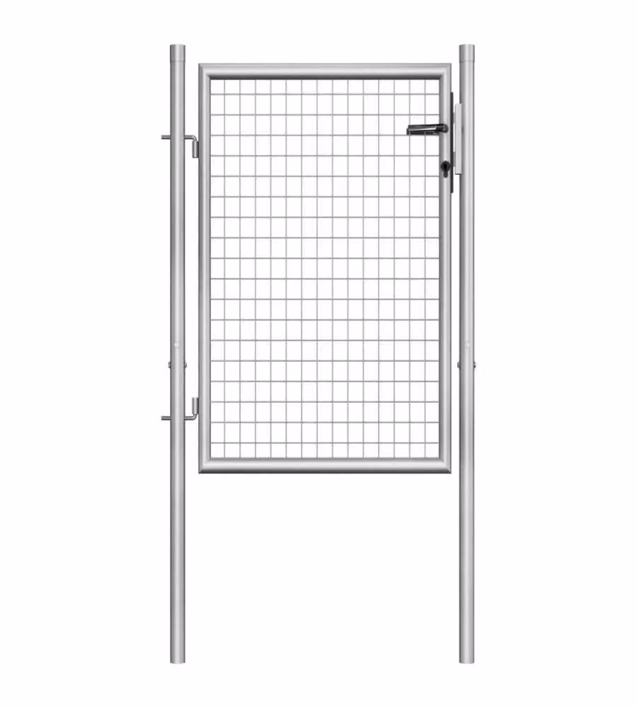 Cancello per Giardino in Acciaio Zincato 105x150cm Argento