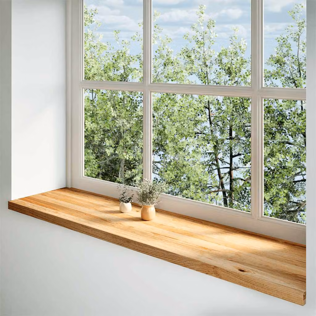 Davanzali 2 pz Marrone Chiaro 160x40x2 cm Legno Massello Rovere