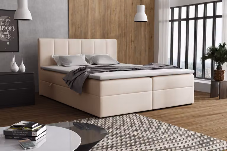 VENASI LISA letto a molle 180x200 con reti H2/H3 materasso BEIGE