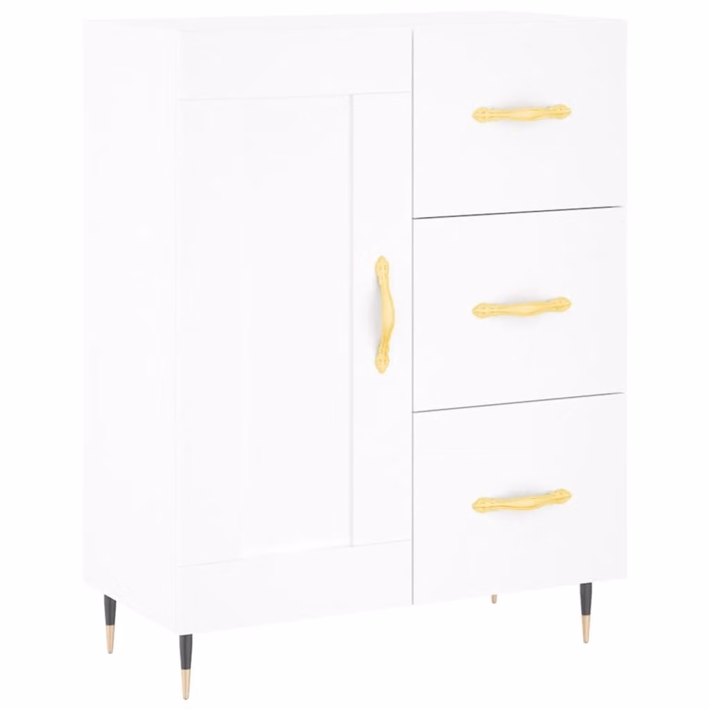 Credenza Bianca 69,5x34x90 cm in Legno Multistrato