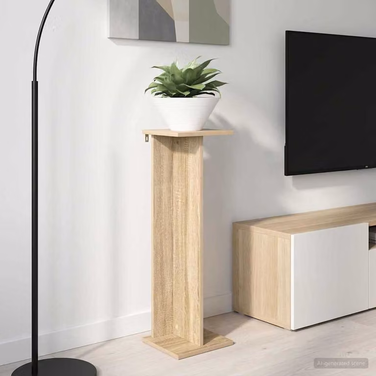 vidaXL Supporto per piante moderno in legno Rovere Sonoma marrone L/P/H: 25 x 25,5 x 80,5 cm