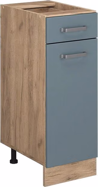 Mobiletto base per cucina Vicco R-Line Grigio-blu e Rovere, L: 30 cm, H: 81,6 cm, P: 46 cm – 1
