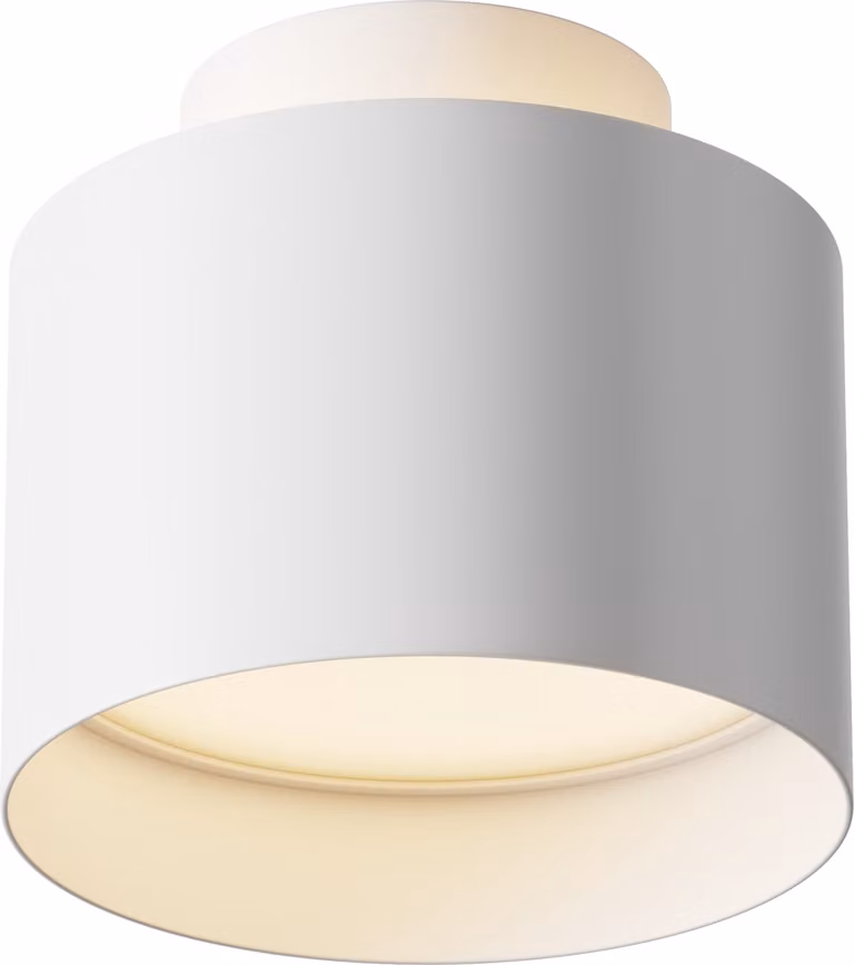 Plafoniera LED, metallo, bianco, rotonda