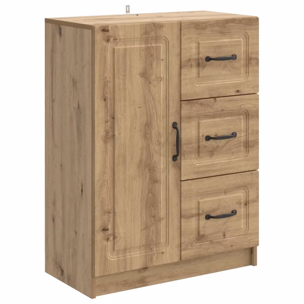 Credenza moderna vidaXL in legno e metallo marrone L: 66 cm, P: 34,5 cm, H: 87 cm – 2
