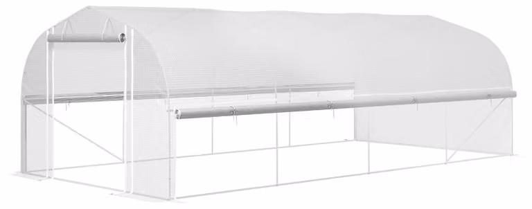 Serra Outsunny 6 x 3 x 2 m in plastica con 8 finestre, protezione UV e porta