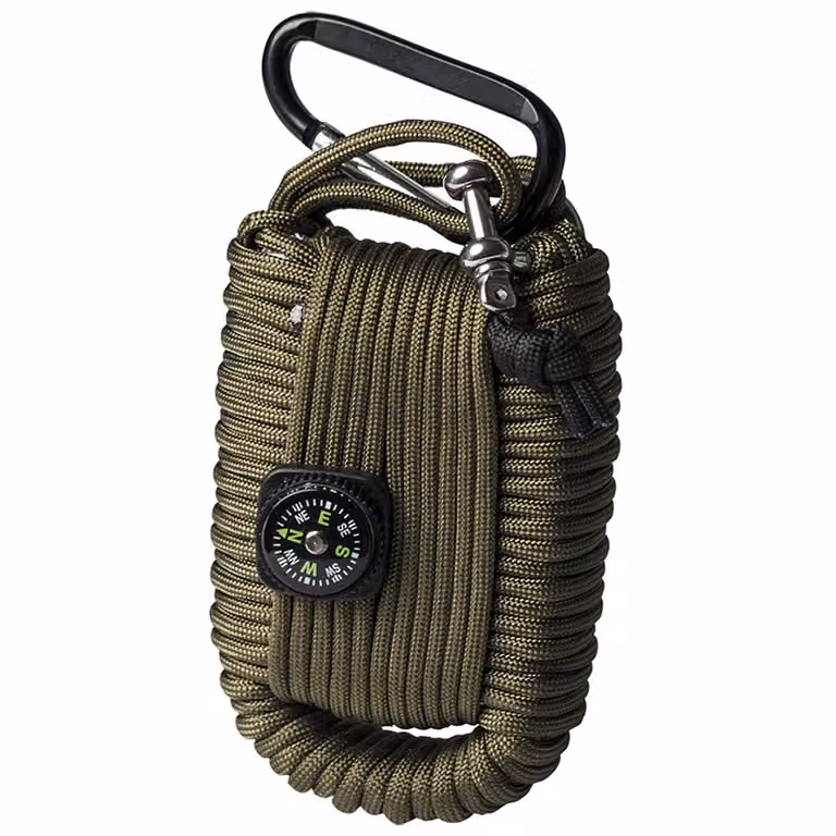 Kit di sopravvivenza in paracord grande oliv