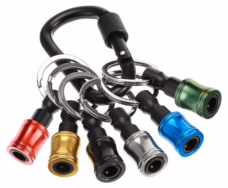 Solidchoice - Set di 6 prolunghe per portachiavi con supporto per punte da cacciavite