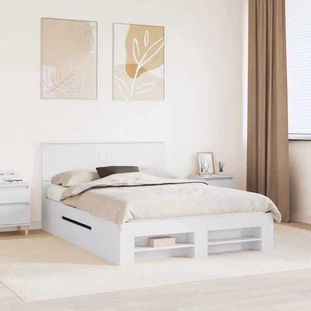 Struttura del letto Bianco 140 x 200 cm Legno ingegnerizzato 3408753
