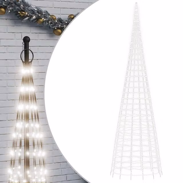 Albero di Natale | Decorazioni natalizie a LED 3000 LED Bianco Freddo 800 cm