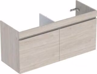 Geberit Renova Plan US per DMWT, con 2 vasche 129x60,5x47,3 cm, noce chiaro