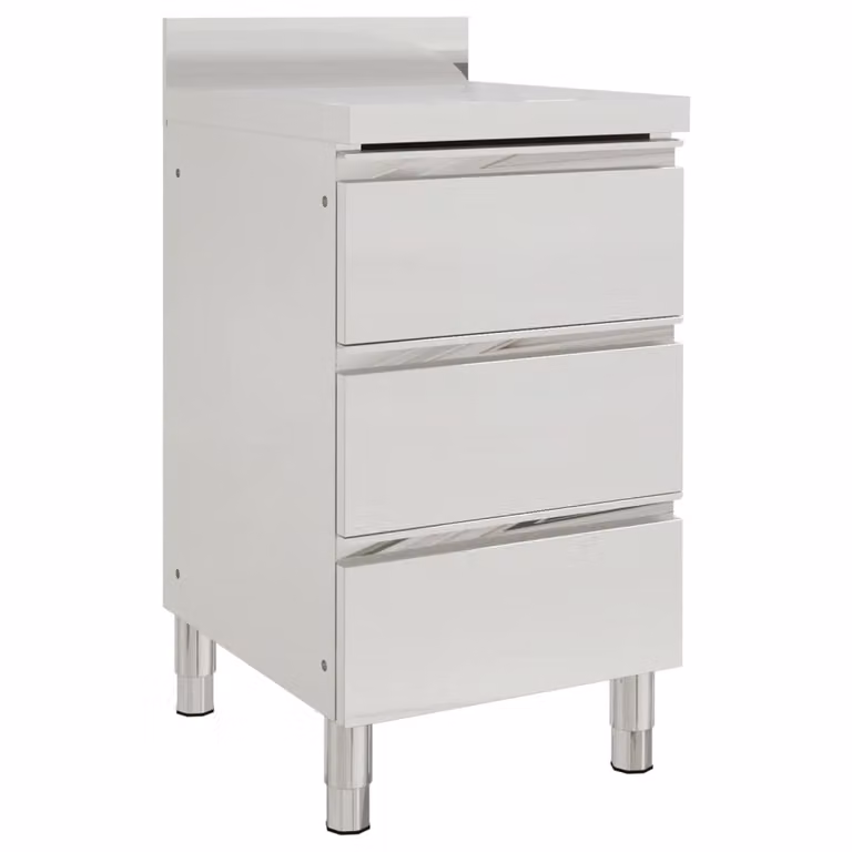 Mobili da cucina commerciali con 3 cassetti 2 pz 50x60x96 cm