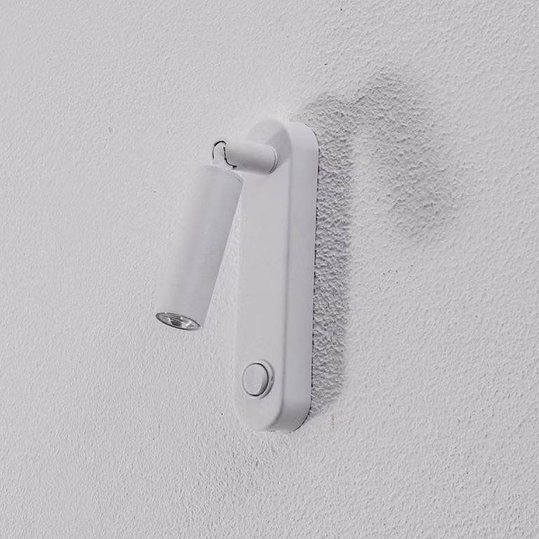 Applique da parete Enzo Long TK Lighting, Bianco / Opale, Soggiorno / Sala da pranzo, Metallo, Moderno, Applique