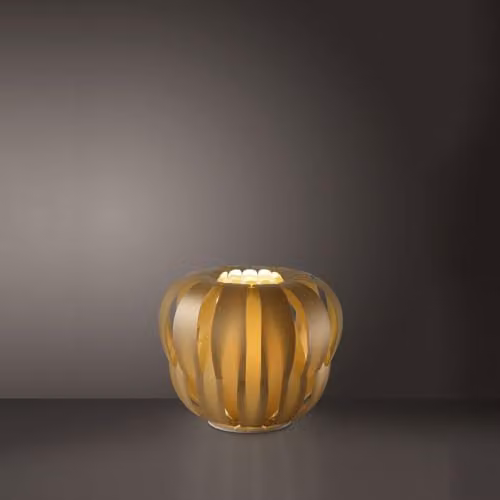 Lampada Ricaricabile Da Tavolo Polilux ® New Gold 1 Luce Led D42Cm