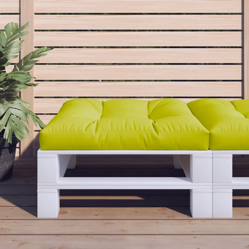vidaXL Cuscino per Pallet Verde in Poliestere, Impermeabile e Resistente ai Raggi UV, L/P/H: 70 x 70 x 12 cm