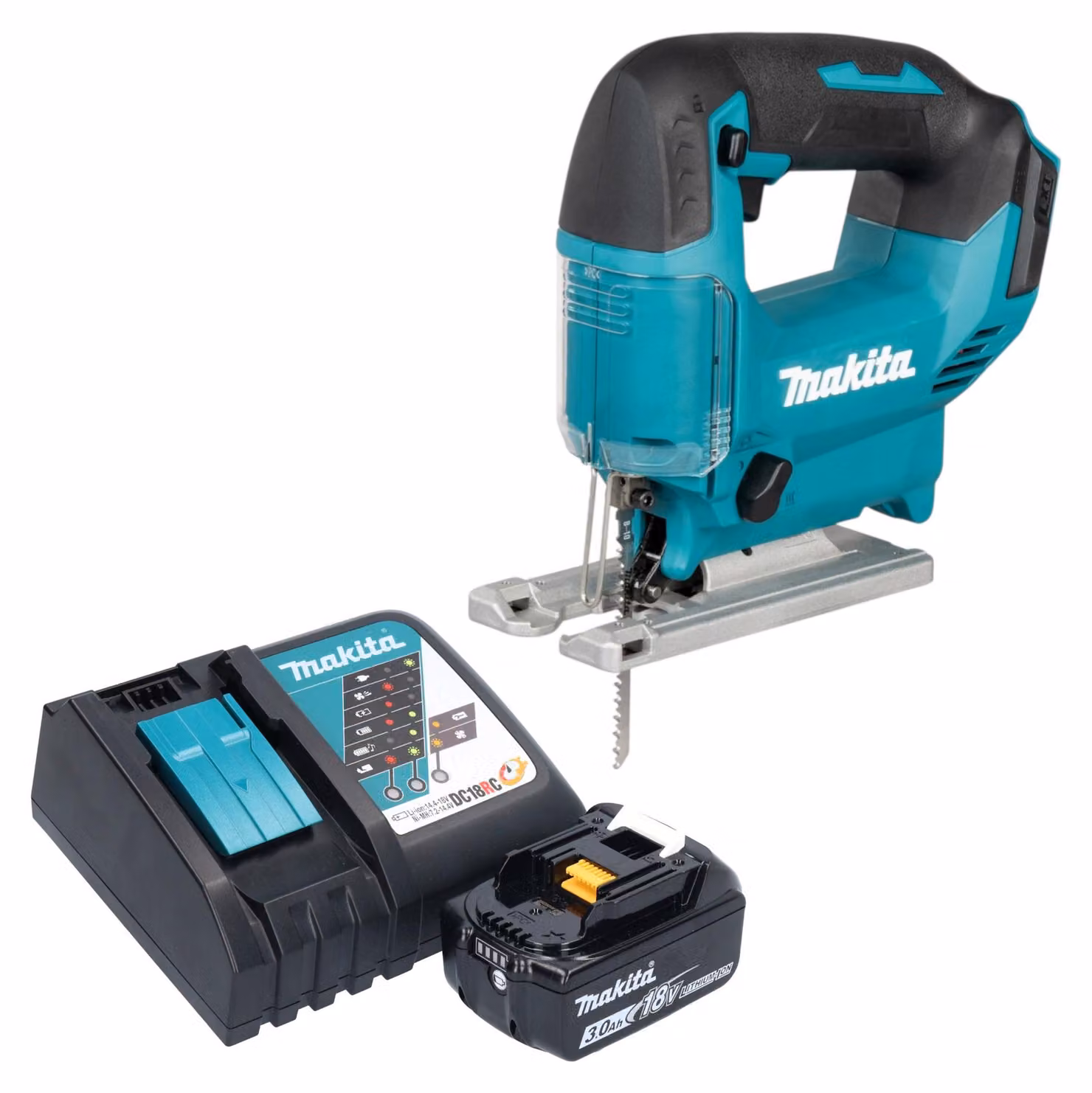 Seghetto alternativo a oscillazione Makita DJV 186 RF1 18 V + 1x batteria 3,0 Ah + caricabatterie