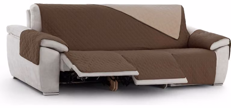 Copertura per poltrona relax, in tessuto, 3 posti x 3 posti, marrone, regolabile, per poltrone relax
