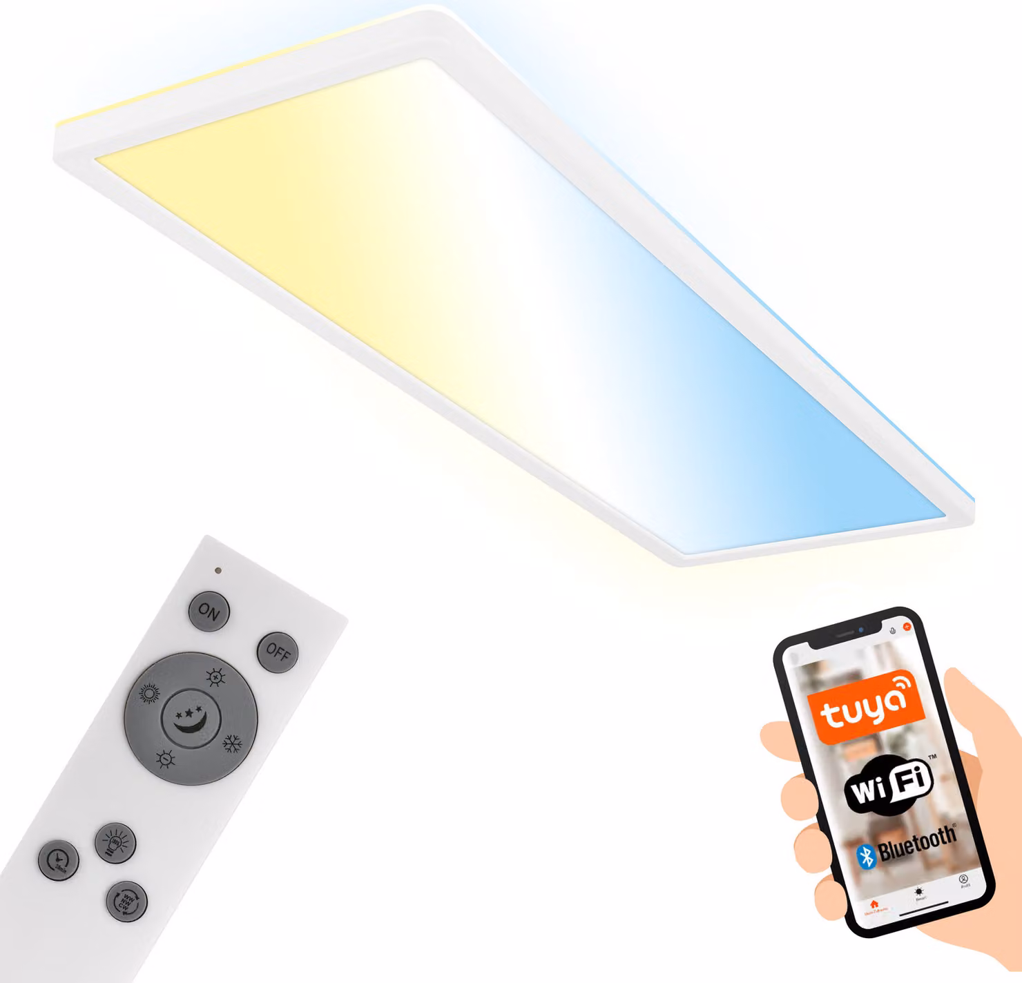Lampada da soffitto LED Lampada da soffitto Smart LED Panel piatta dimmerabile telecomando