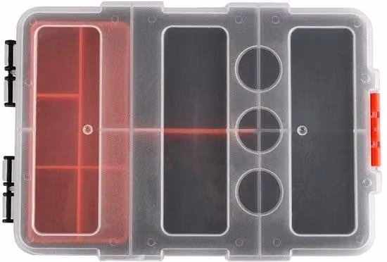 Organizzatore impilabile per utensili e accessori, contenitore con scomparti, ideale per piccoli pezzi. Realizzato in materiale PP resistente e duraturo. Formato compatto: 22x13,5x5,8 cm