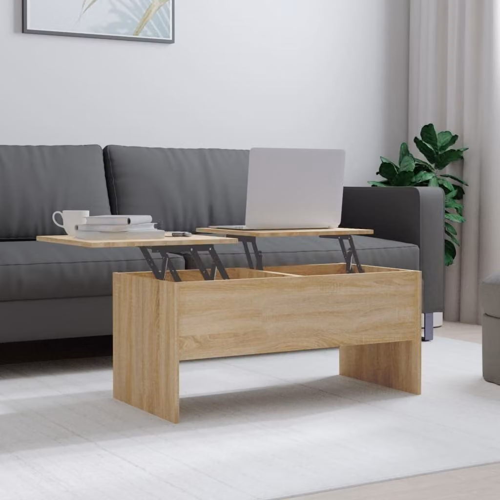 Maison Exclusive - Tavolino Sonoma in rovere 102x50,5x46,5 cm Materiale ligneo