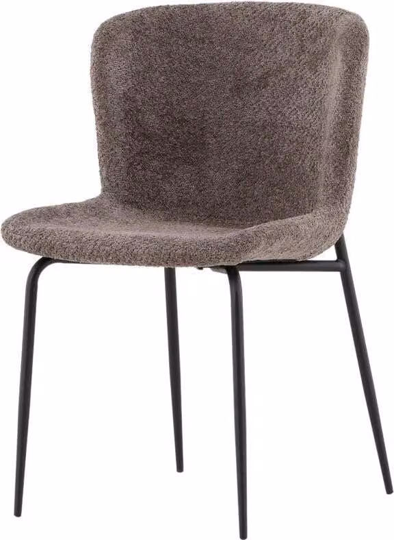 FURNLUX Sedia da sala da pranzo Modesto Grey Brown Und Black 48cm / Hauptfarbe: Braun / Dimensioni: 48 x 51 x 80 cm