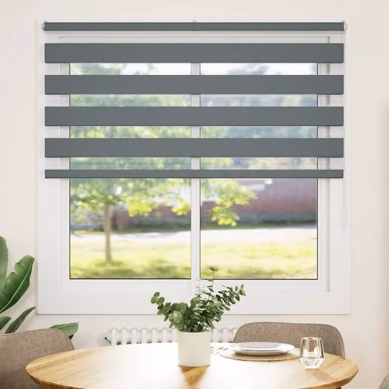 vidaXL Tenda a Rullo Zebra Larghezza Tessuto 140,9 cm Poliestere