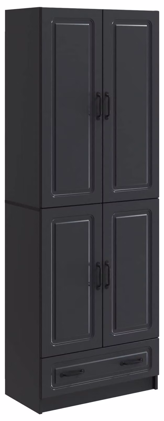Set di armadi 2 pcs Nero Legno ingegnerizzato