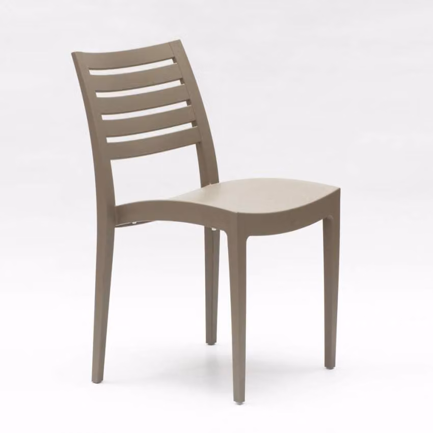 Sedia da pranzo impilabile Sedia da pranzo in polipropilene da giardino Outdoor Grand Soleil Firenze - Beige