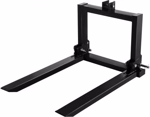 Forche per Pallet VEVOR in Acciaio con Attacco a 3 Punti Montaggio CAT 1/2, Capacità di Carico 1000kg, Colore Nero