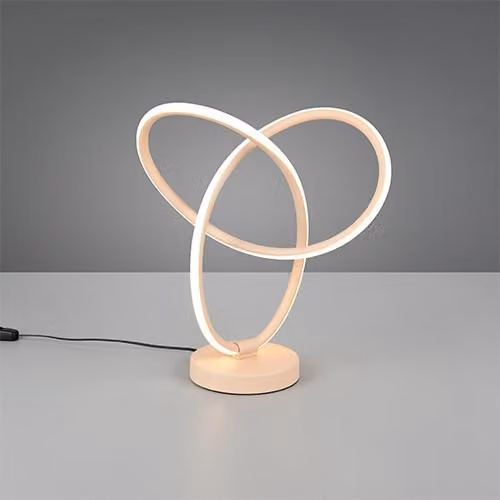 Lampada da tavolo a LED, sabbia, interruttore a cavo, H 28 cm